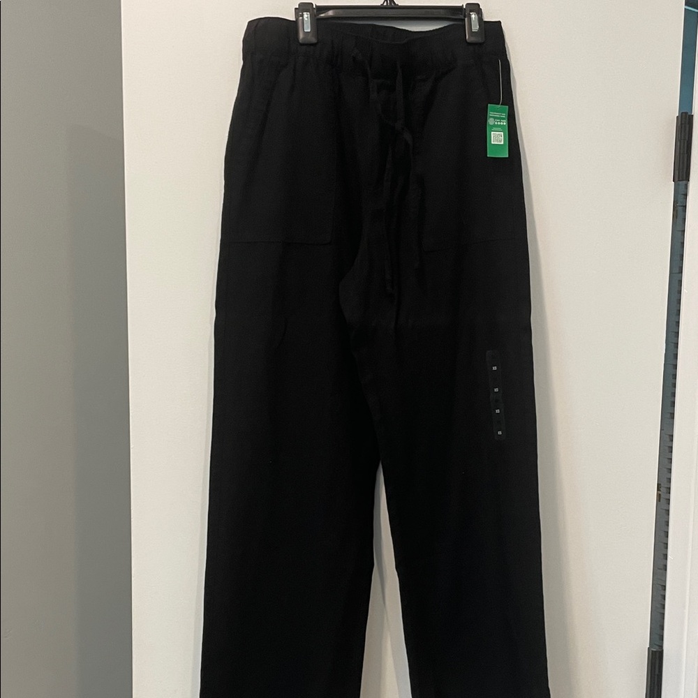 NEW GAP  Linen Black Pants XS